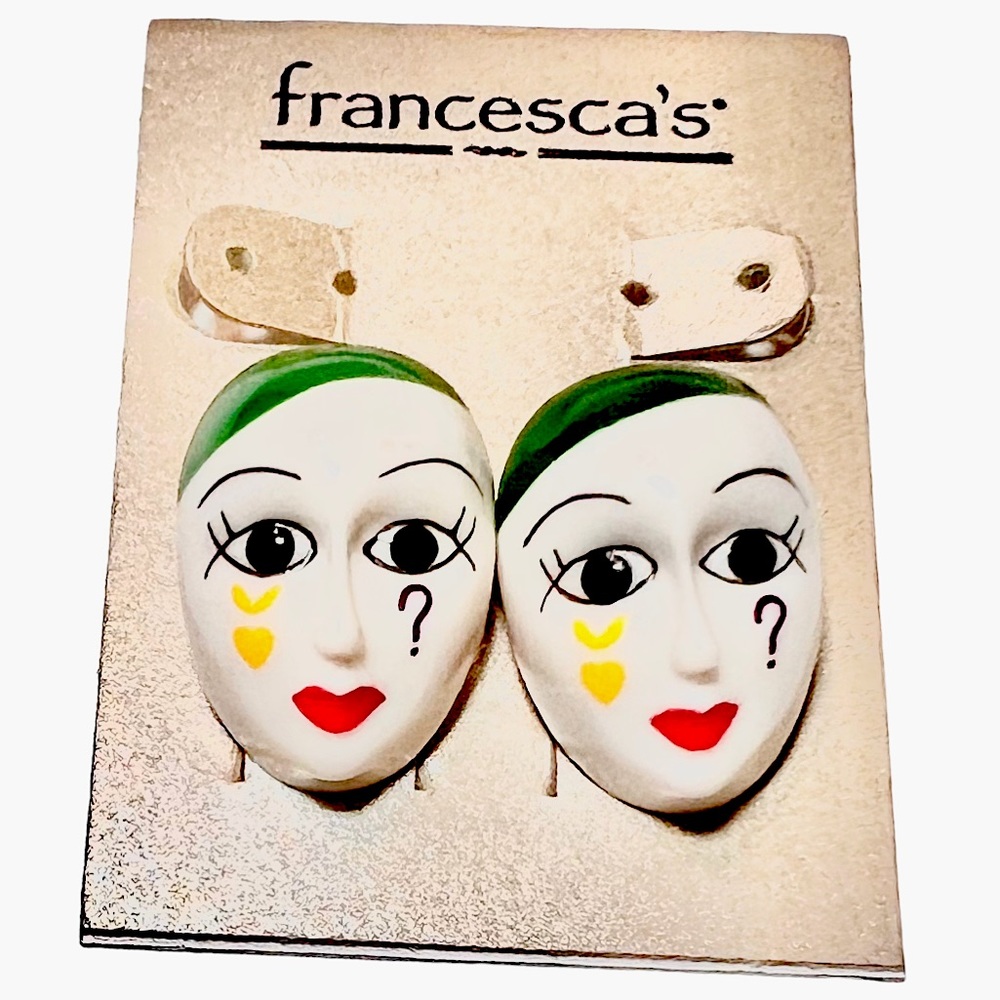 Mardi Gras inspired stud earrings